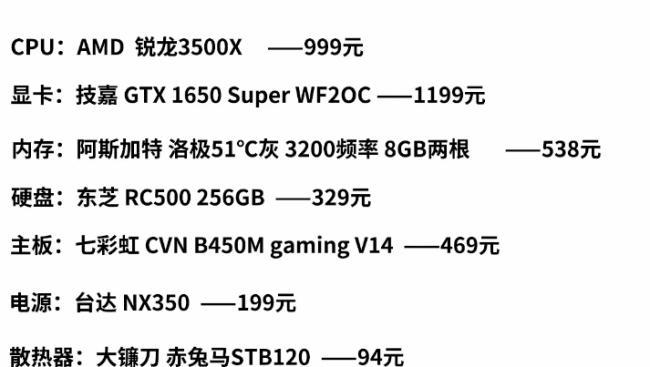 最新组装电脑配置清单，时代科技巨擘的精选组合